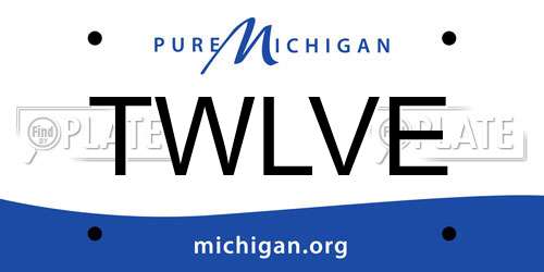 TWLVE Michigan License Plate