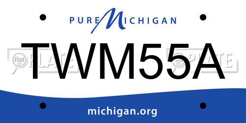 TWM55A Michigan License Plate