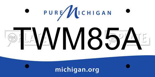 TWM85A Michigan License Plate
