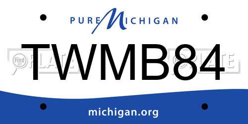 TWMB84 Michigan License Plate