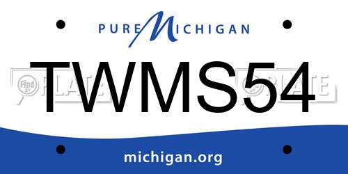 TWMS54 Michigan License Plate
