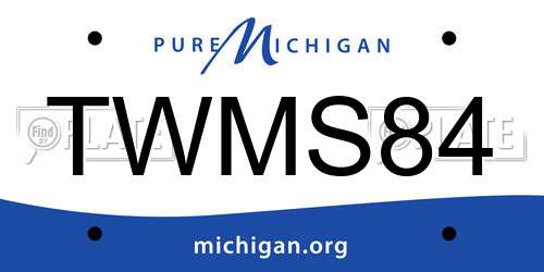 TWMS84 Michigan License Plate
