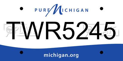 TWR5245 Michigan License Plate