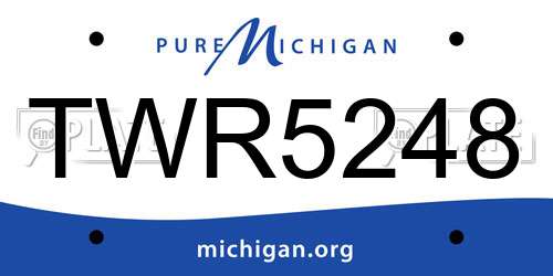 TWR5248 Michigan License Plate