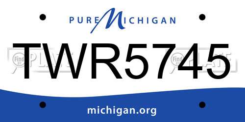 TWR5745 Michigan License Plate