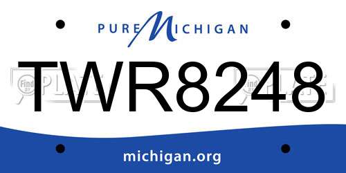 TWR8248 Michigan License Plate