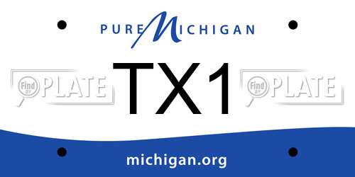 TX1 Michigan License Plate