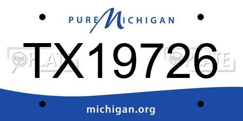 TX19726 Michigan License Plate