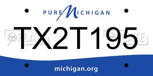 TX2T195 Michigan License Plate