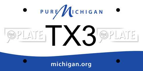 TX3 Michigan License Plate