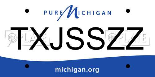 TXJSSZZ Michigan License Plate