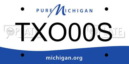 TXO00S Michigan License Plate