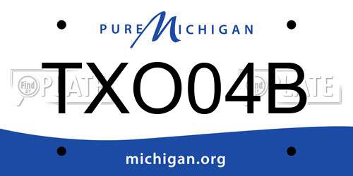 TXO04B Michigan License Plate