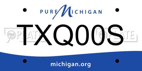 TXQ00S Michigan License Plate