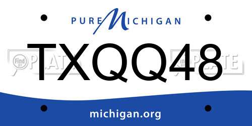 TXQQ48 Michigan License Plate