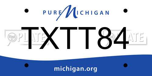 TXTT84 Michigan License Plate