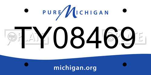TY08469 Michigan License Plate