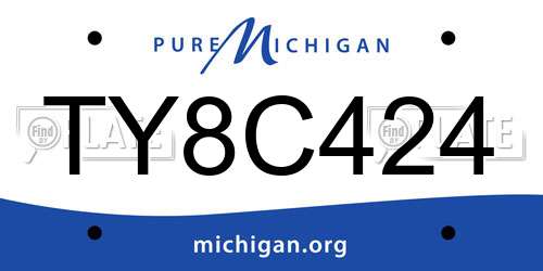 TY8C424 Michigan License Plate