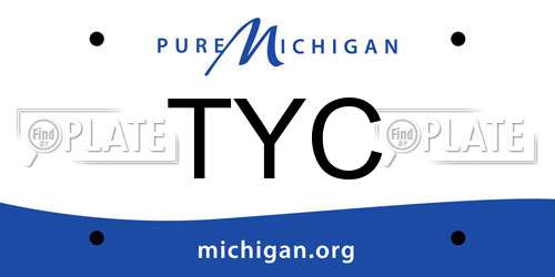 TYC Michigan License Plate