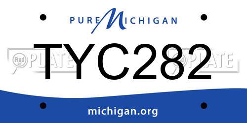 TYC282 Michigan License Plate