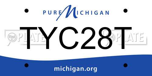 TYC28T Michigan License Plate