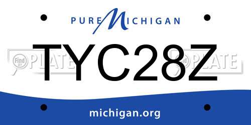 TYC28Z Michigan License Plate