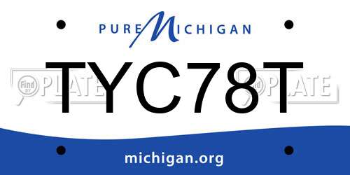TYC78T Michigan License Plate