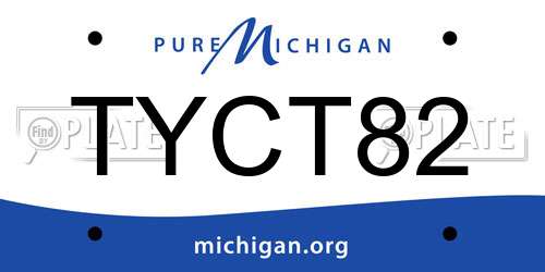 TYCT82 Michigan License Plate