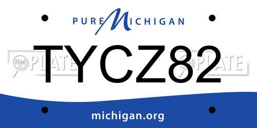 TYCZ82 Michigan License Plate