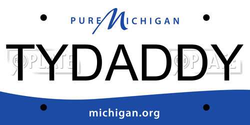 TYDADDY Michigan License Plate