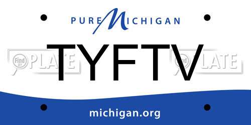 TYFTV Michigan License Plate