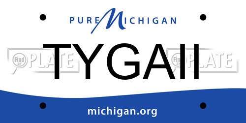 TYGAII Michigan License Plate