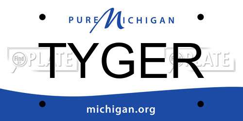 TYGER Michigan License Plate