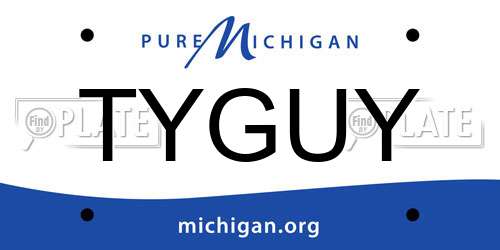 TYGUY Michigan License Plate