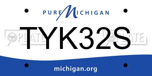 TYK32S Michigan License Plate