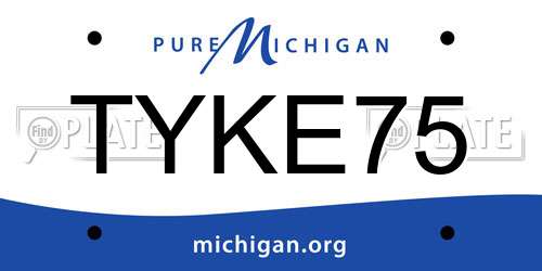 TYKE75 Michigan License Plate