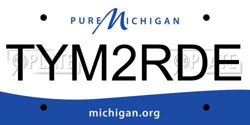 TYM2RDE Michigan License Plate