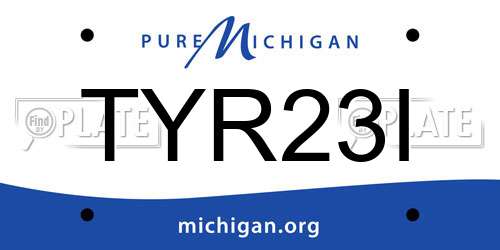 TYR23I Michigan License Plate