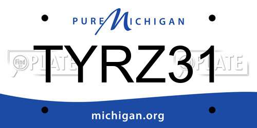 TYRZ31 Michigan License Plate