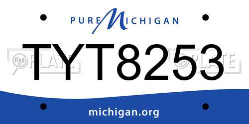 TYT8253 Michigan License Plate