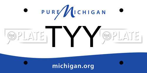 TYY Michigan License Plate