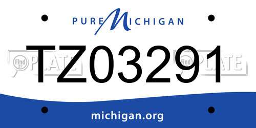 TZ03291 Michigan License Plate