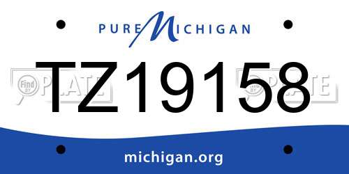 TZ19158 Michigan License Plate
