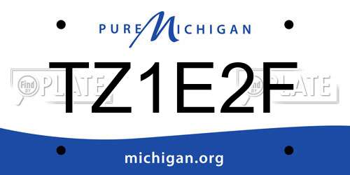 TZ1E2F Michigan License Plate