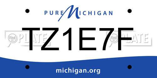 TZ1E7F Michigan License Plate