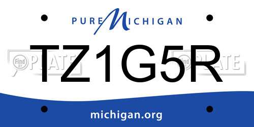 TZ1G5R Michigan License Plate