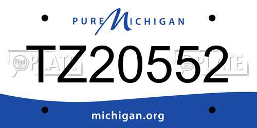 TZ20552 Michigan License Plate