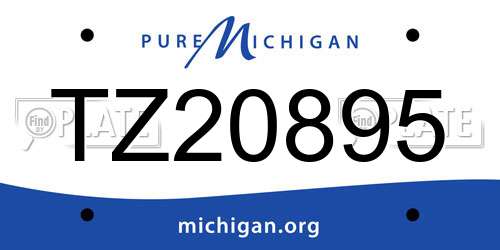 TZ20895 Michigan License Plate