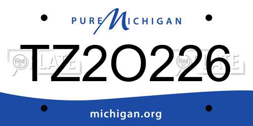 TZ2O226 Michigan License Plate