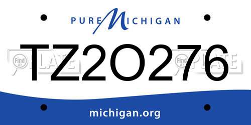 TZ2O276 Michigan License Plate